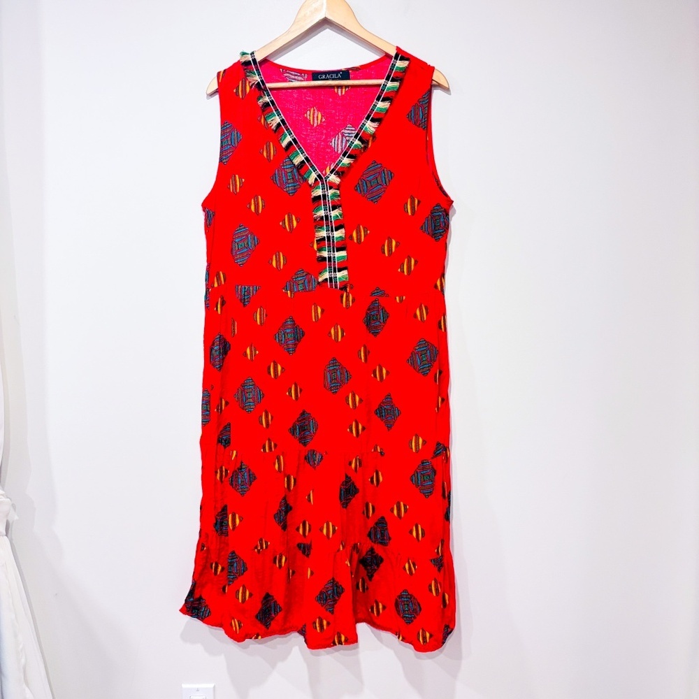 GRACILA Red summer dress‎